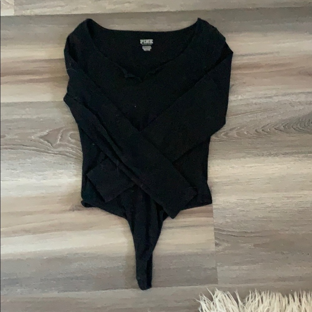 Cute black cheeky body suit